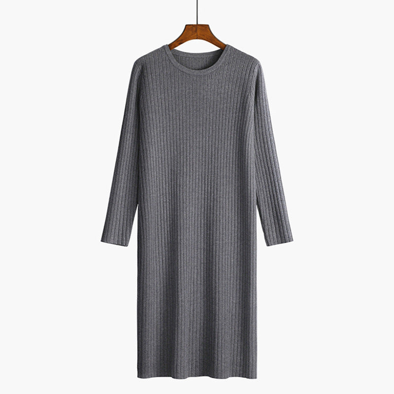 Damen Strickkleid mit feiner Rippenstruktur EB