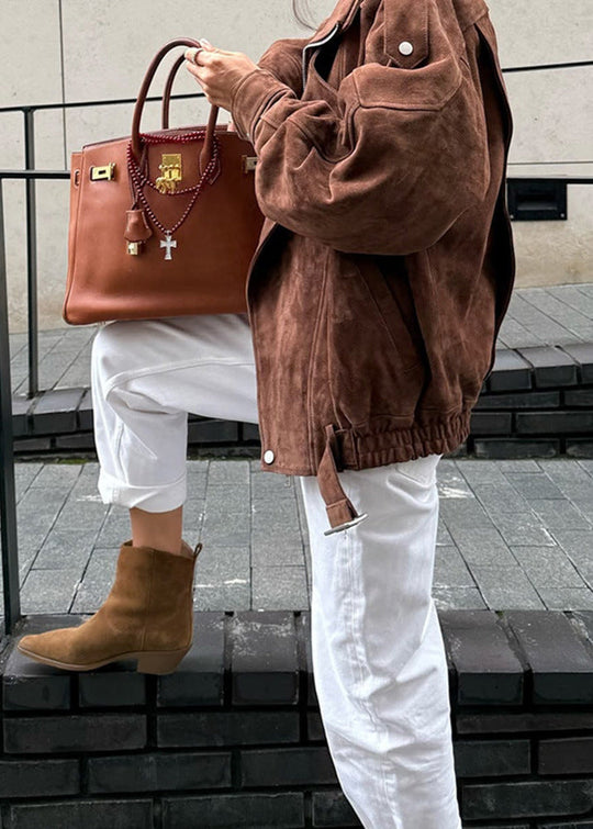 EB | Wildleder Moto Bomberjacke