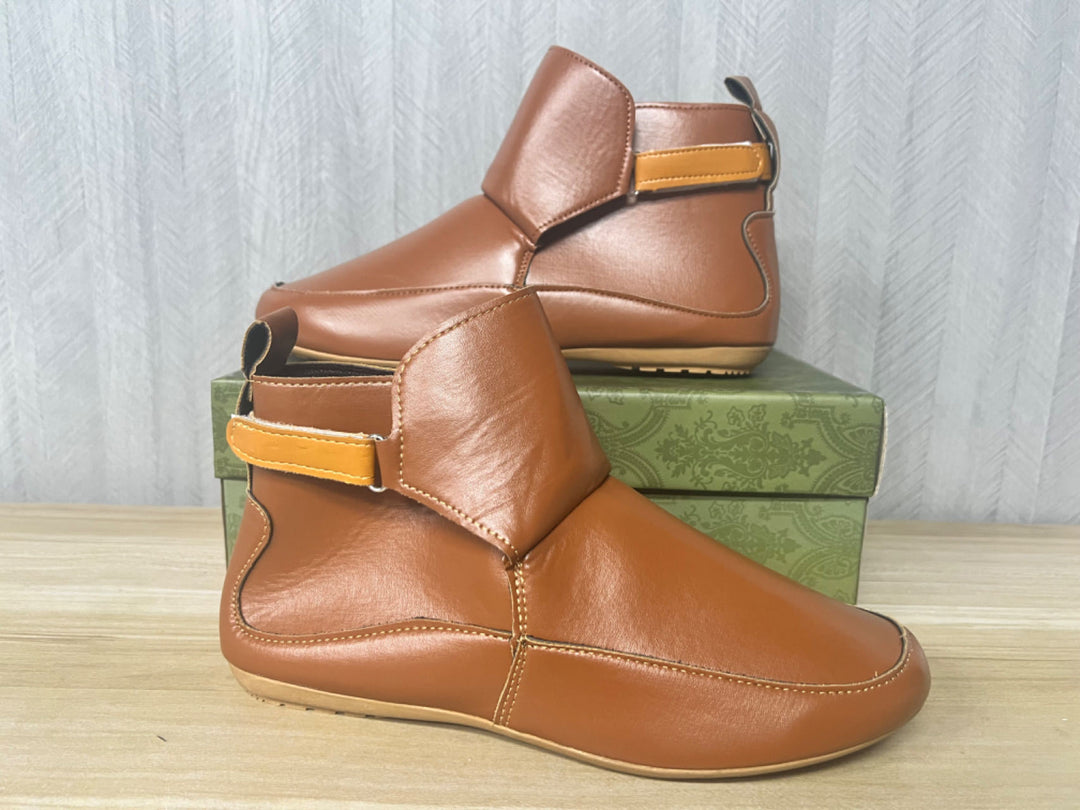 Damen elegante Stiefeletten aus hochwertigem mit modischem Riemen EB