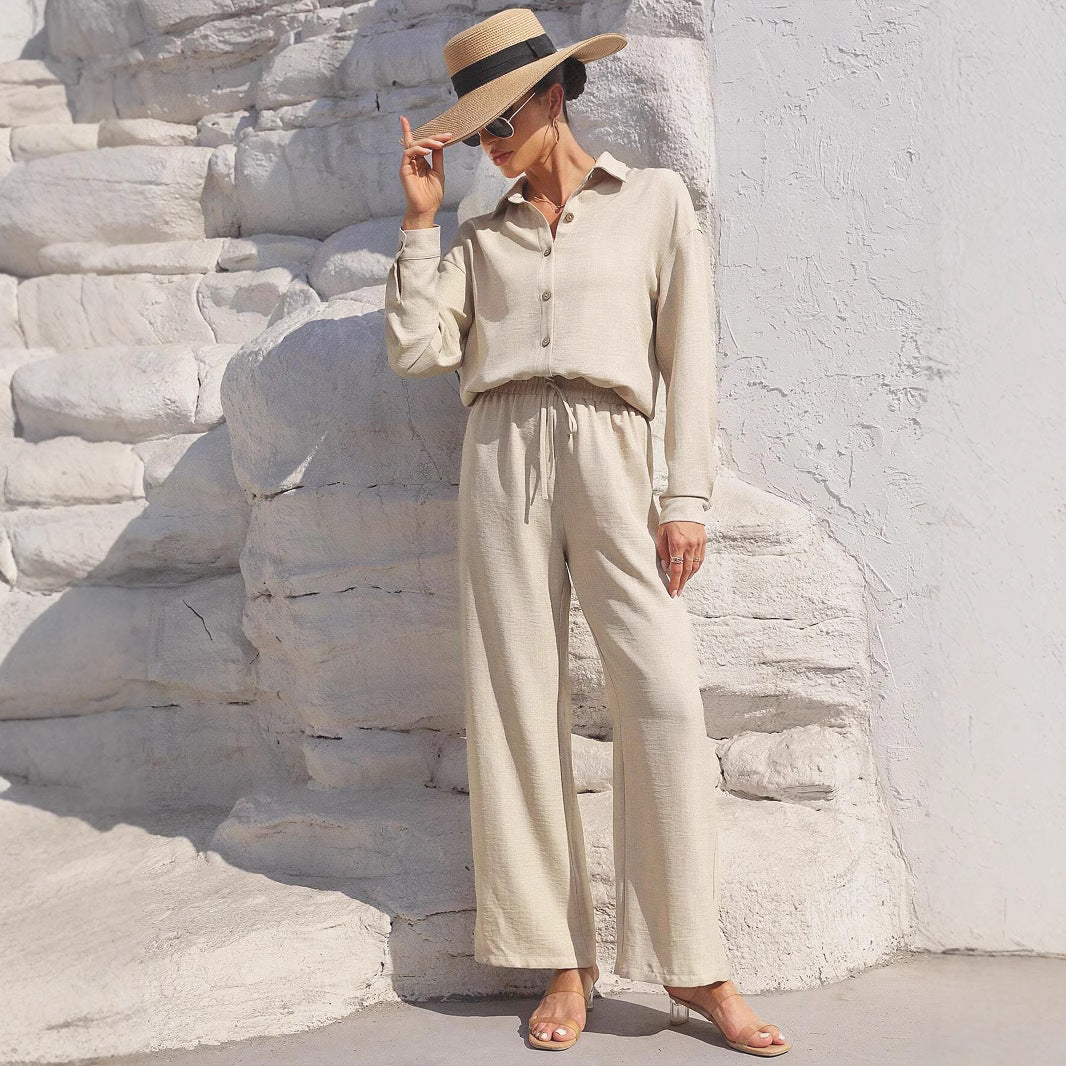 Damen Zweiteiler aus leichtem, atmungsaktivem Stoff mit elegantem Oversized-Schnitt EB