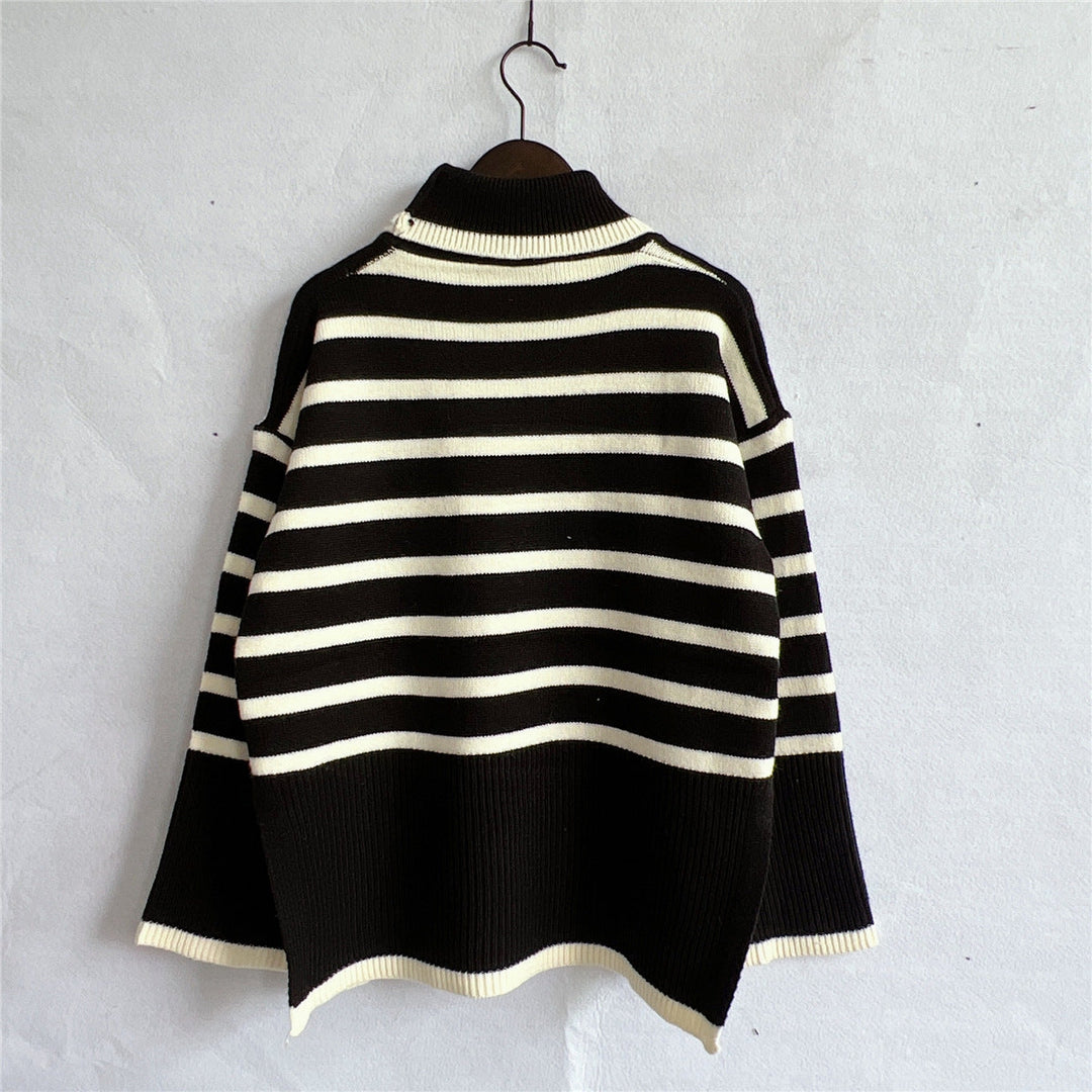 EB | Gestreifter Strickpullover für Herbst & Winter