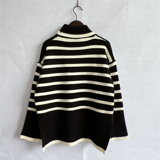 EB | Gestreifter Strickpullover für Herbst & Winter