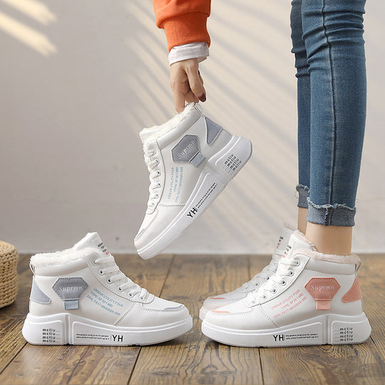 Damen Hohe Sneaker mit kuscheligem Innenfutter und trendigem Design EB