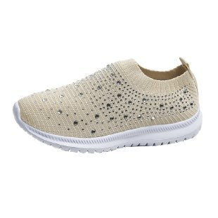 Damen Sneaker mit funkelnden Strassdetails und atmungsaktivem Obermaterial EB