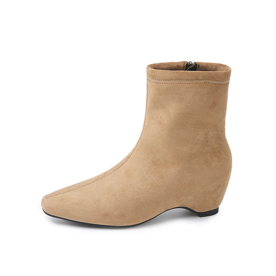 Damen modische Ankle-Stiefel mit elegantem Blockabsatz EB