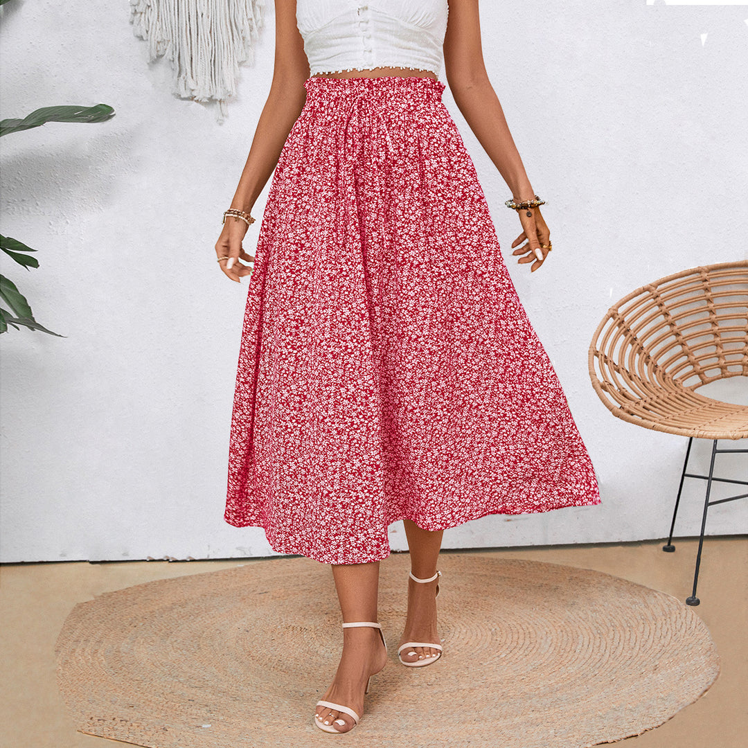 Damen Maxirock mit floralem Muster EB