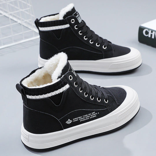 Damen gefütterte High-Top Sneakers mit strapazierfähigem Obermaterial und rutschfester Sohle EB