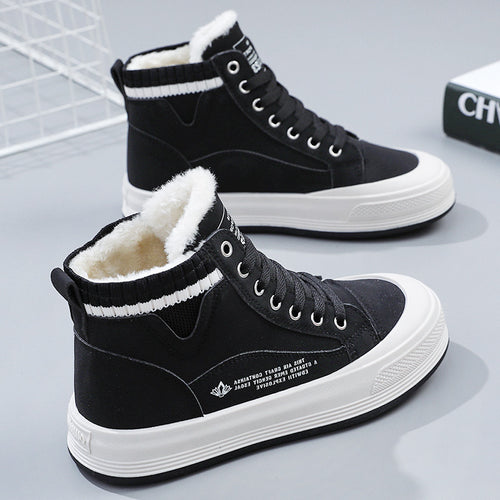 Damen gefütterte High-Top Sneakers mit strapazierfähigem Obermaterial und rutschfester Sohle EB