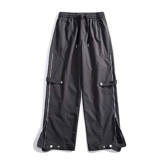 Damen moderne Cargo-Hose mit Reißverschluss und praktischen Taschen EB