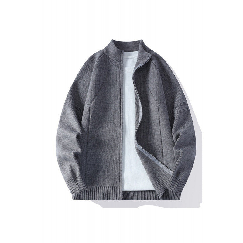Damen lässige Jacke mit hohem Kragen und durchgehendem Reißverschluss EB