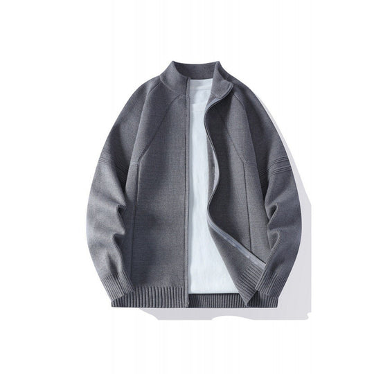 Damen lässige Jacke mit hohem Kragen und durchgehendem Reißverschluss EB