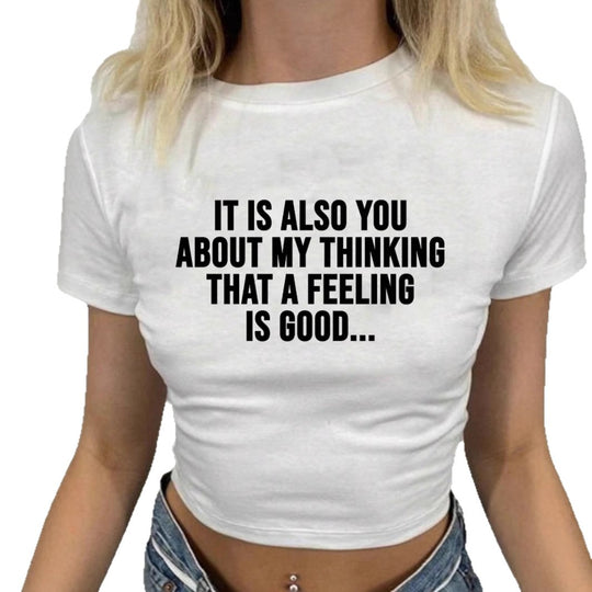 Damen Kurzarm-Shirt mit motivierendem Text EB
