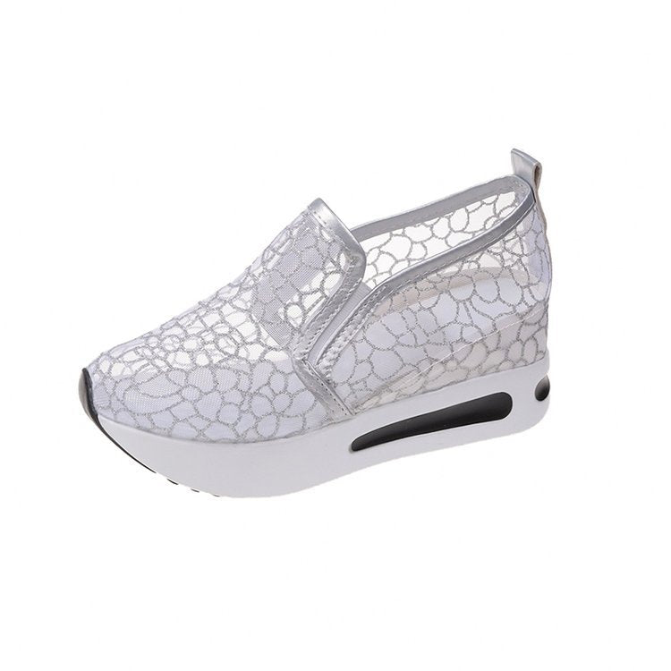 Damen Komfort-Sneaker mit funkelndem Netzdesign und anatomischem Fußbett EB