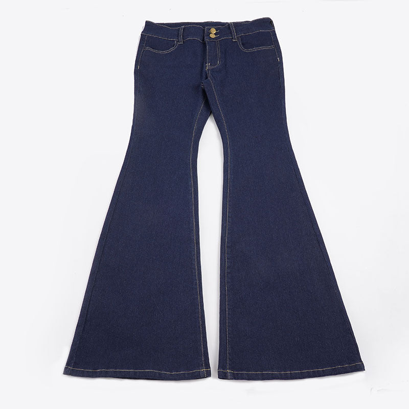 Damen Bootcut Jeans mit hohem Taillenbund und eleganter Nahtführung EB