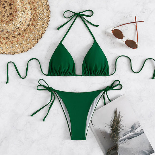 Damen Triangel-Bikini mit verstellbaren Schärpen EB