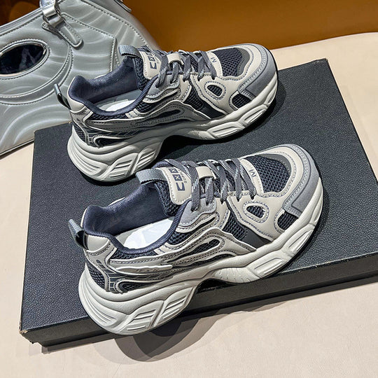 Damen urbane Komfort-Sneaker mit atmungsaktiven Mesh-Elementen EB