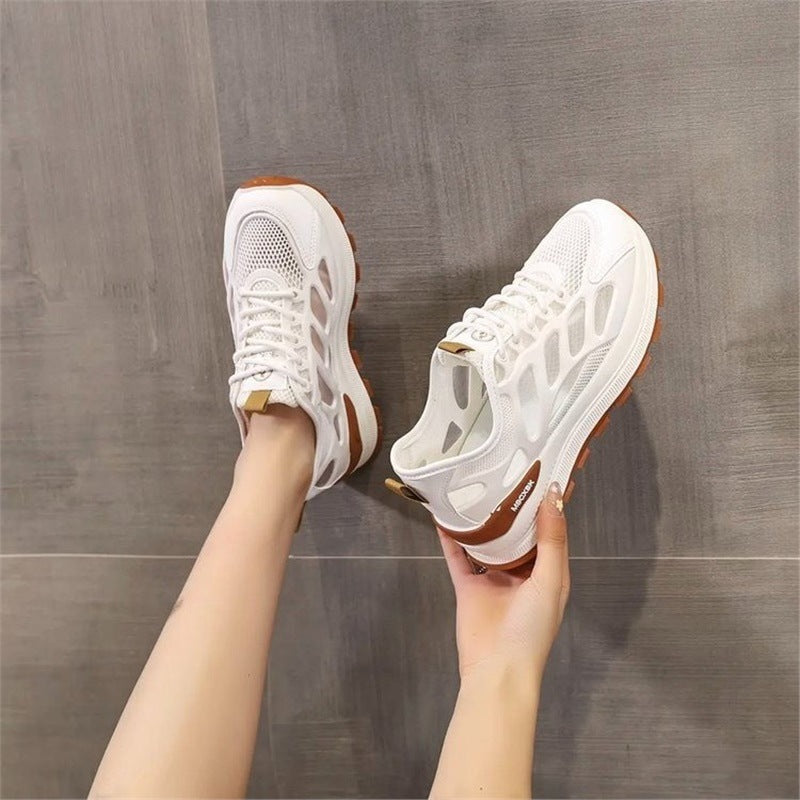 Damen Atmungsaktive Laufschuhe mit flexiblem Mesh-Obermaterial und dämpfender Sohle EB