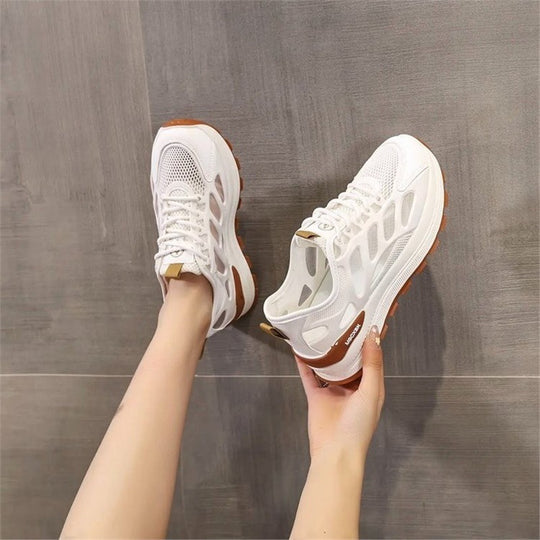 Damen Atmungsaktive Laufschuhe mit flexiblem Mesh-Obermaterial und dämpfender Sohle EB