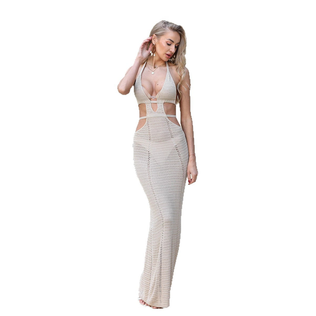 Damen Strickfreizeitkleid mit raffinierten Cut-Outs EB