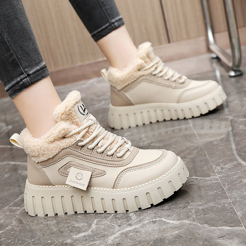 Damen modische High-Top Sneakers mit weich gefüttertem Innenfutter und rutschfester Sohle EB