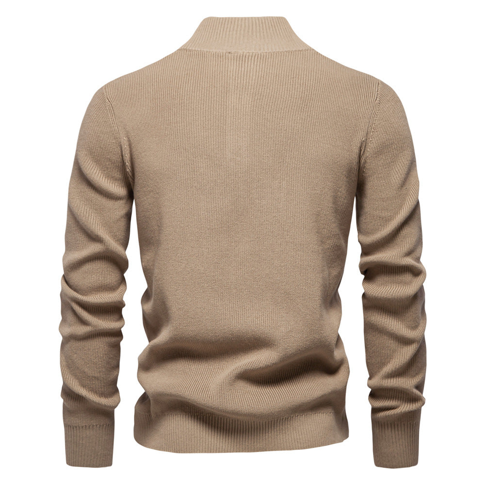 Herren Pullover mit Knopfleiste und strukturiertem Muster EB