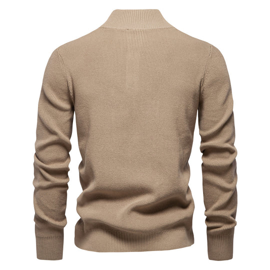 Herren Pullover mit Knopfleiste und strukturiertem Muster EB