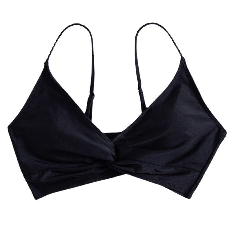Damen Bikini-Oberteil mit Wickeldesign und verstellbaren Trägern EB