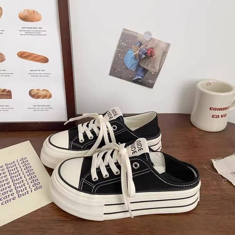 Damen Bequeme und lässige Plateau Sneakers EB