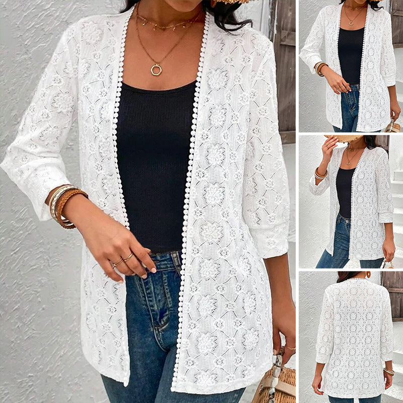 Damen Spitze Cardigan Heidi-Mode