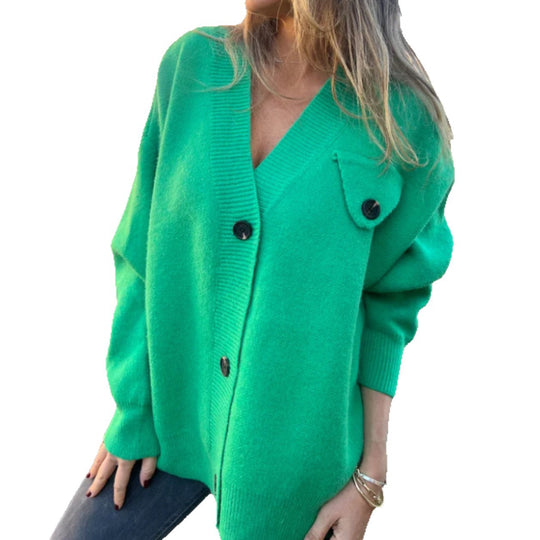 Damen Oversized Strickjacke EB