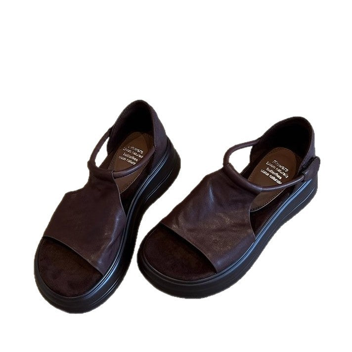 Damen bequeme Sandalen mit elastischem Riemen und komfortablem Fußbett EB