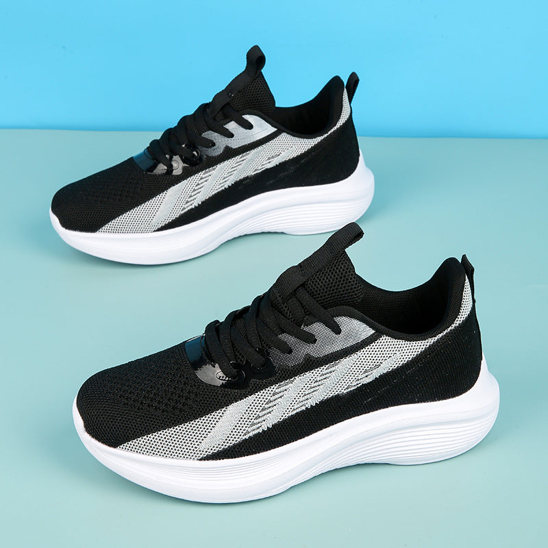 Damen Leichte und atmungsaktive Laufschuhe mit elastischem Obermaterial und flexibler Sohle EB