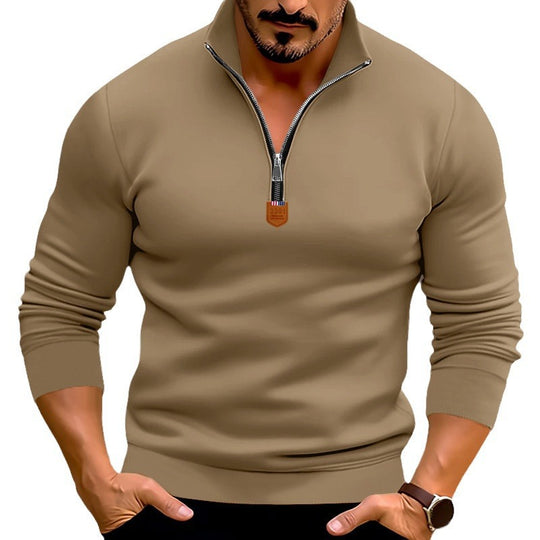 Herren Pullover mit kurzem Reißverschluss EB