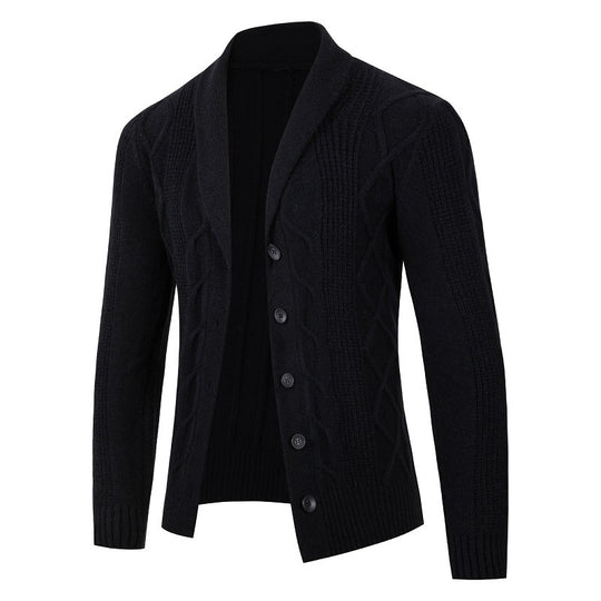 Herren Strickjacke mit modernen Kabelmustern und bequemen Passform EB