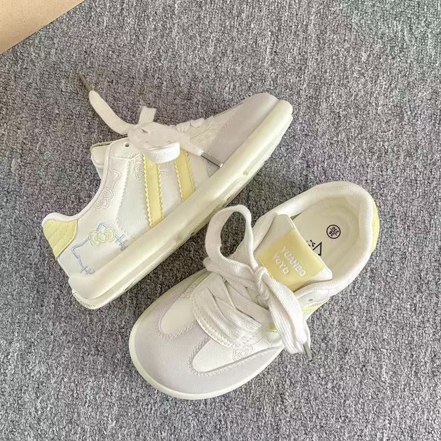 Damen Modische Sneakers mit floralem Stickdesign und rutschfester Sohle EB