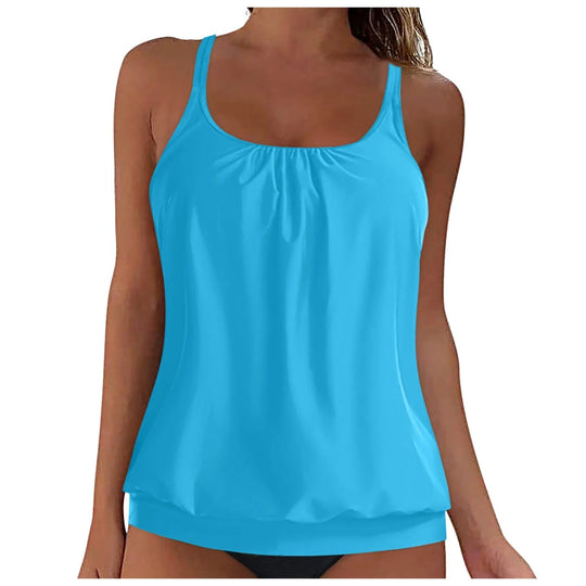 Damen lässiges Top mit gerafftem Saum EB