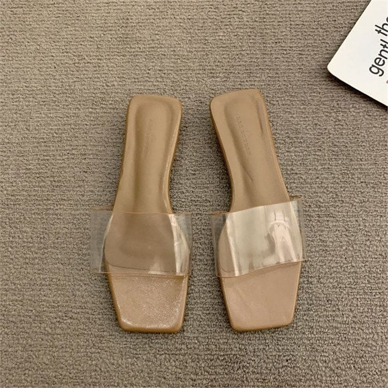 Damen elegante transparent Slipper EB