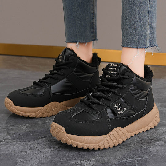 Damen Hohe Winter Sneakers mit kuscheligem Innenfutter EB