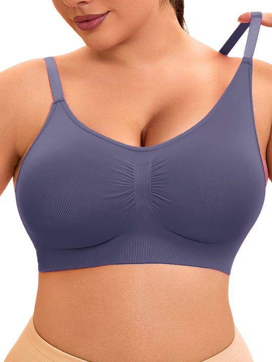 Damen sportlicher Bralette-BH mit nahtloser Passform und elastischem Unterband EB