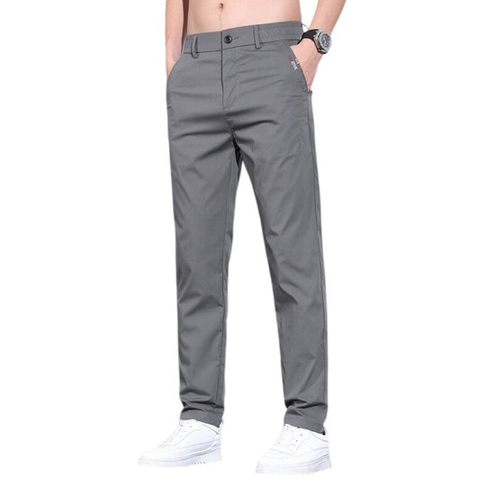 Herren modische Chino-Hose mit elastischem Bund und praktischen Seitentaschen EB
