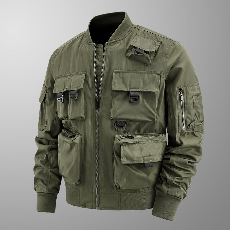 Herren taktische Multifunktionale Bomberjacke mit mehreren Taschen EB