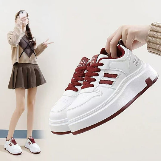 Damen Sneaker mit extra dicker Laufsohle und atmungsaktivem Obermaterial EB