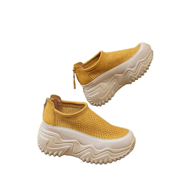 Damen Bequeme Slip-On Sneakers mit luftdurchlässigem Obermaterial und rutschfester Sohle EB