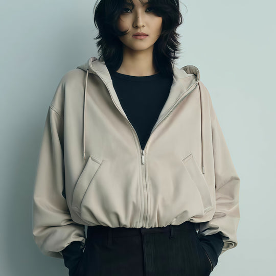 Damen Oversized Sportjacke mit praktischen Taschen und modernem Schnitt EB