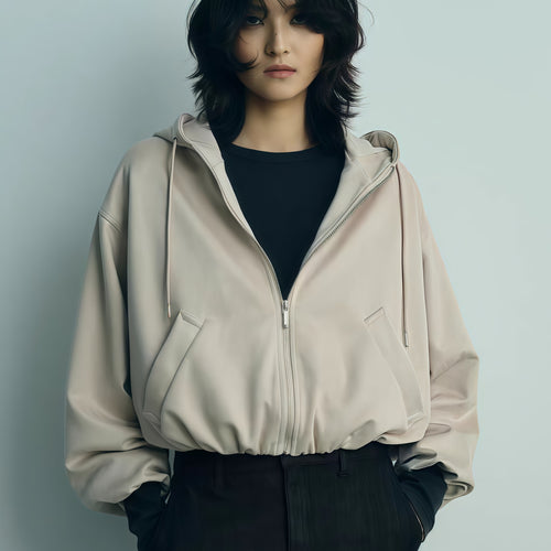 Damen Oversized Sportjacke mit praktischen Taschen und modernem Schnitt EB