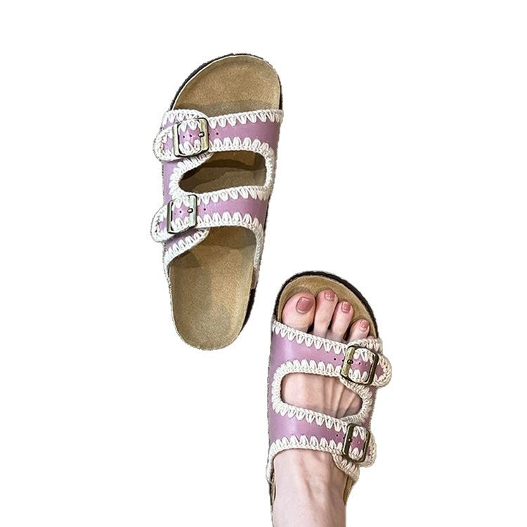Damen bequeme Clogs mit verstellbaren Schnallen und ergonomischem Fußbett EB