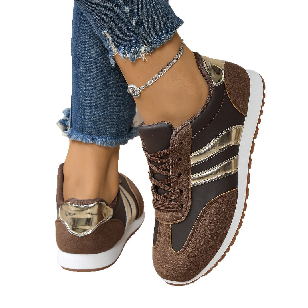 Damen Sportliche Sneakers mit Glitzerakzenten EB
