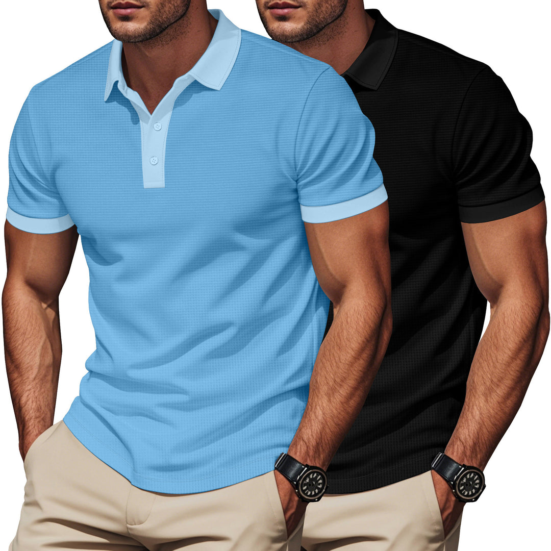 Herren Polo-Shirt mit strukturiertem Design und komfortablem Kragen EB