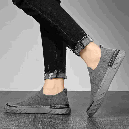 Damen Sportliche Slip-On Sneakers mit flexiblem Design und rutschfester Laufsohle EB