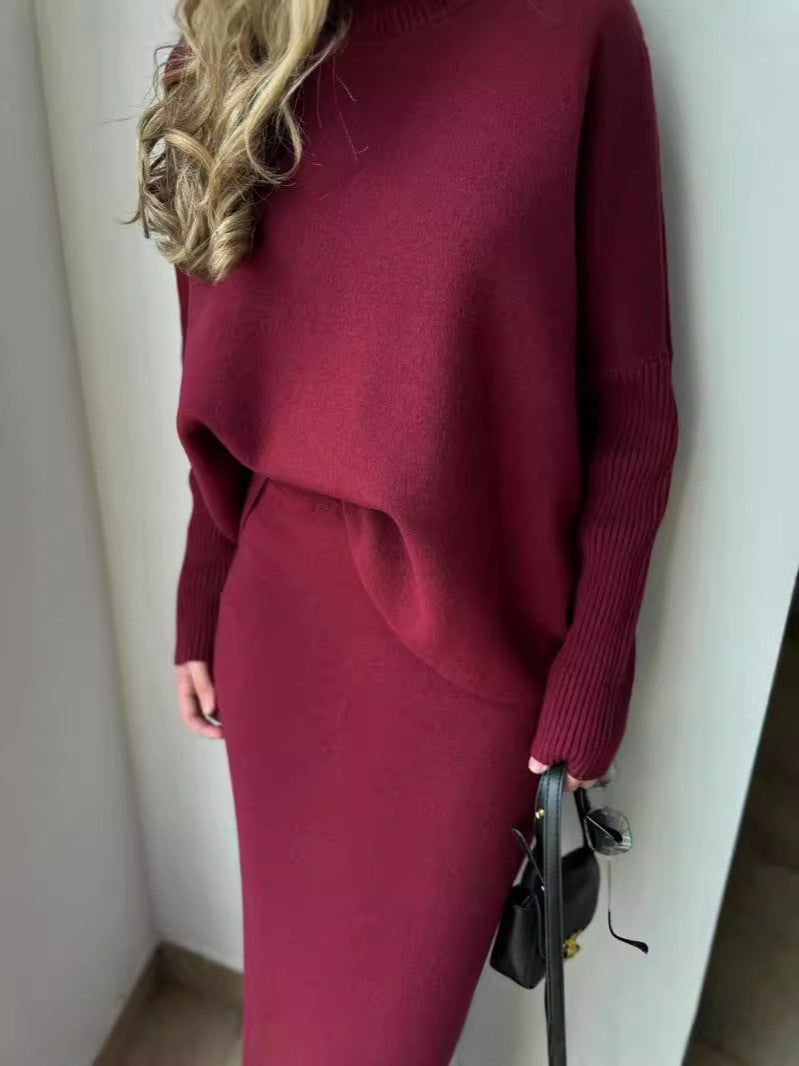 Damen Elegant gestricktes Maxikleid mit lässigem Schnitt EB
